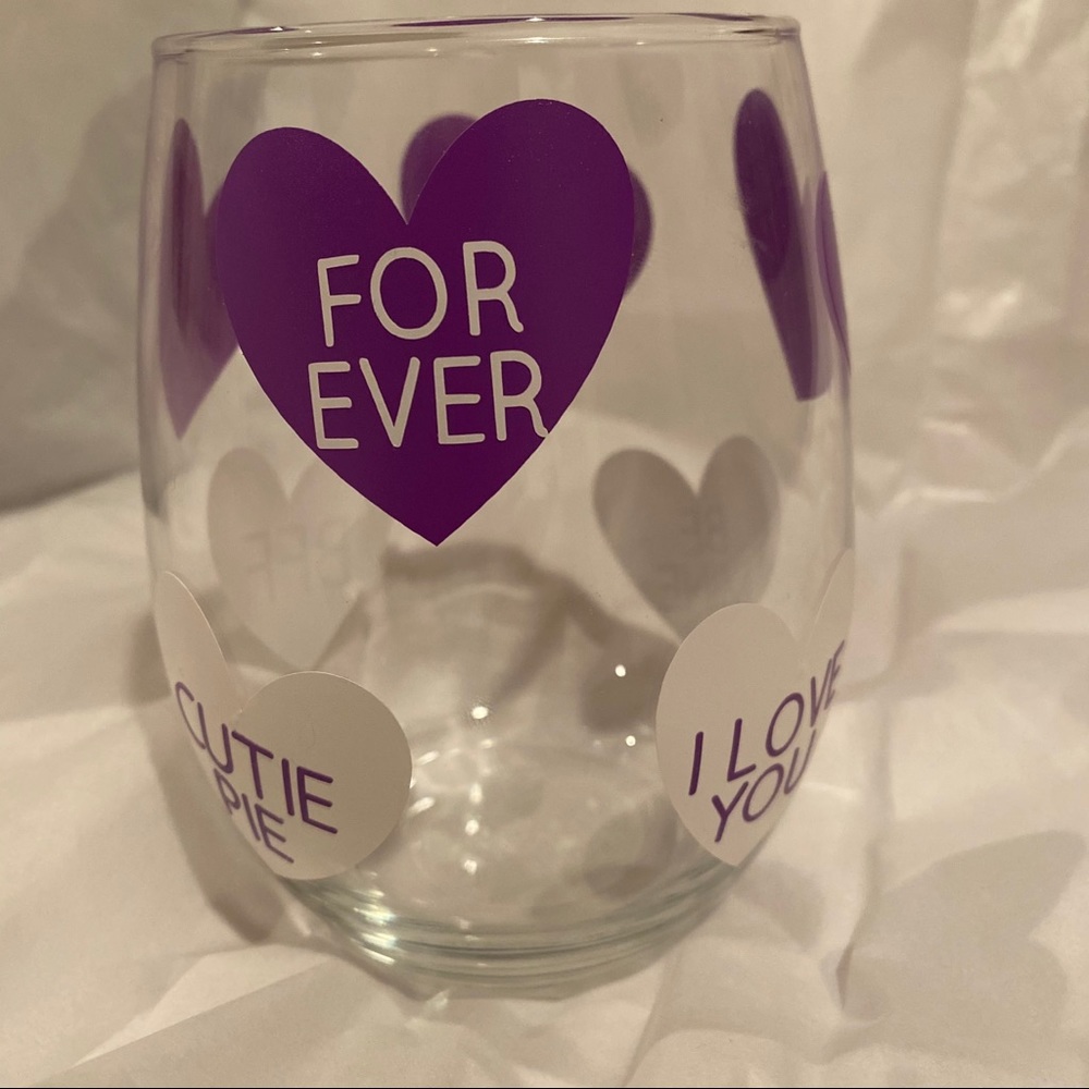 VALENTINES DAY WINE GLASS